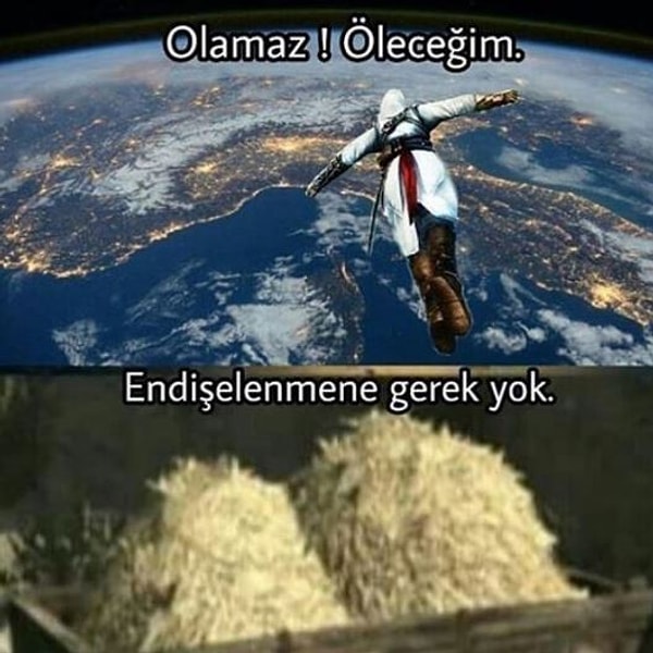 Assasin's Creed evreninde bir yerde saman varsa, yüksekliğin önemi yok...