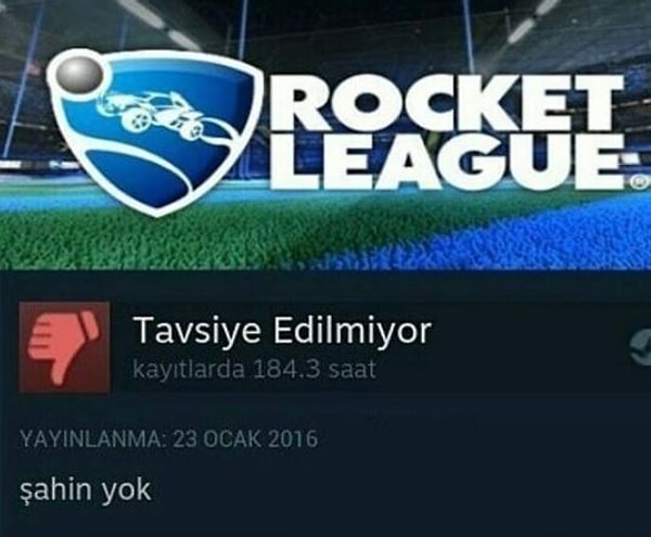 Şahin yok, Rocket League almayın.