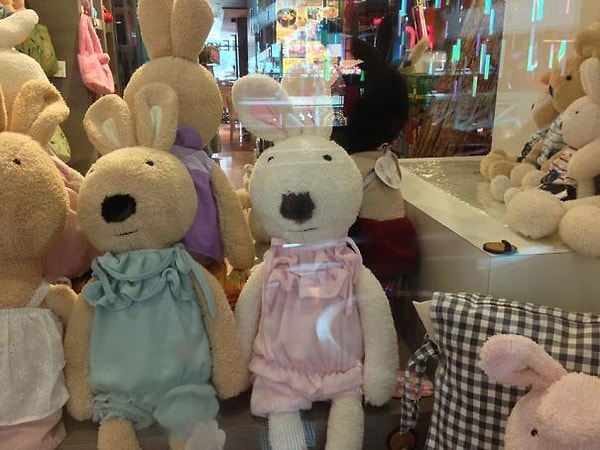 31. Игрушечный магазин в Сингапуре и кролики, очевидно срисованные с самого фюрера...