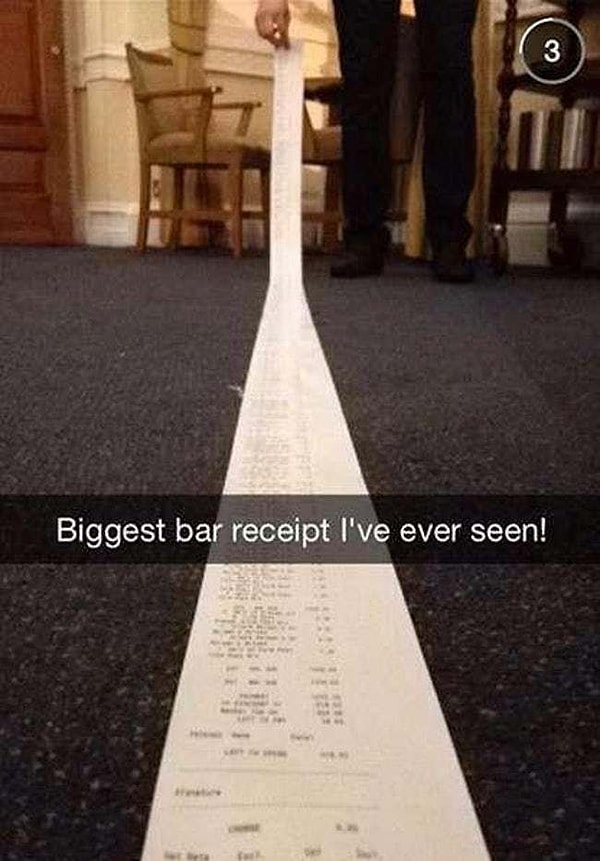 5. Огромный счет из бара