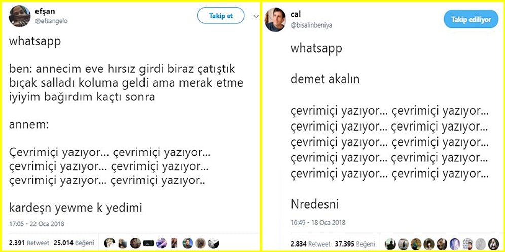 WhatsApp'taki 'Yazıyor...' İbaresiyle Boğuşup İstediği Yanıtla Karşılaşamamış Mizahşörlerden 16 Komik Paylaşım