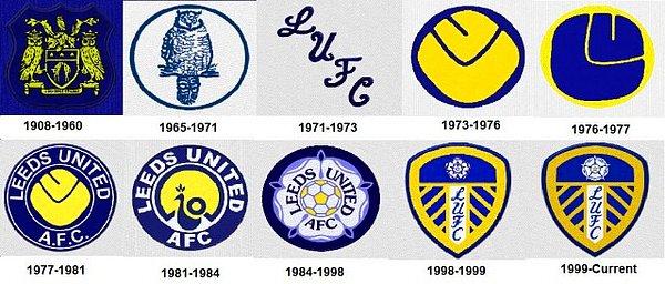 Leeds United'ın daha önce kullandığı logolar;