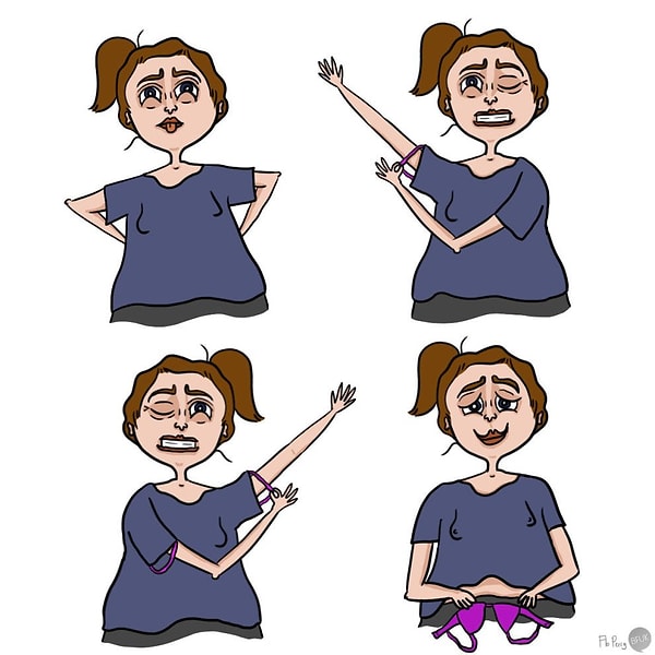 2. Снимать бюстгалтер, не снимая футболки, словно фокусник 🎩