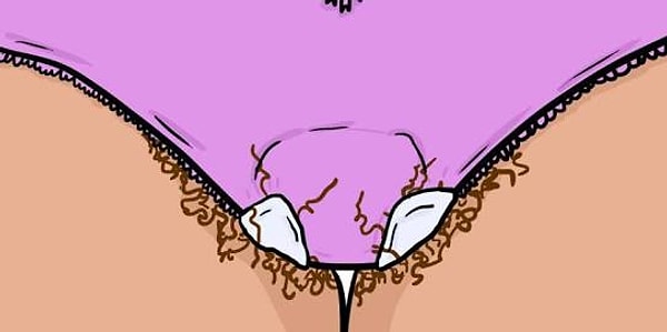 5. Высвобождать волоски, приклеившиеся к прокладке и мешающие нормально ходить 😝