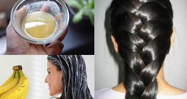 10. Saçınızı mükemmel şekilde besleyecek muz ve bal.