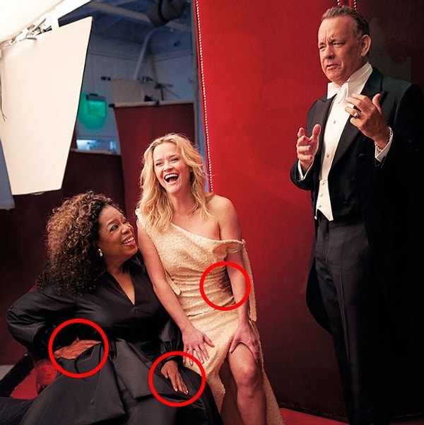 5. В репортаже об обложке, напечатанном в журнале, у Опры Уинфри три руки. (Так вот в чем секрет успеха легендарной телеведущей 😉).