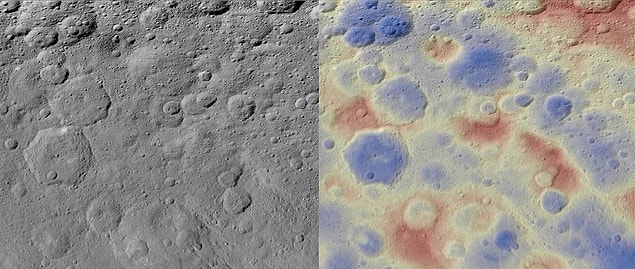 14. Ceres adlı cüce gezegendeki Kwanzaa 'dağcık'ları