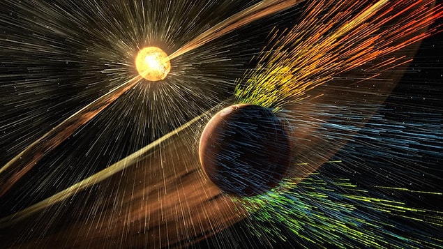 20. Güneş fırtınasının Mars'a etkisi