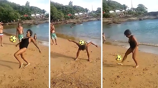 Profesyonel Futbolculara Taş Çıkartırcasına Top Sektiren 67 Yaşındaki Kadın