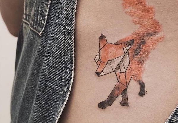 3. Близнецы — лиса в геометрическом стиле