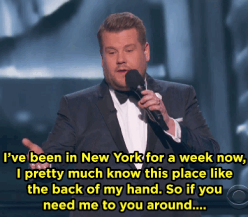 James Corden, Jay-Z'nin Alicia Keys'e eşlik ettiği "Empire State of Mind" şarkısına gönderme yaptı ve lafı "gel sana New York'u gezdireyim"e getirdi... 😂