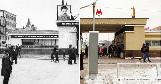Осторожно, двери закрываются... 14 фото станций московского метро с разницей в 80 лет