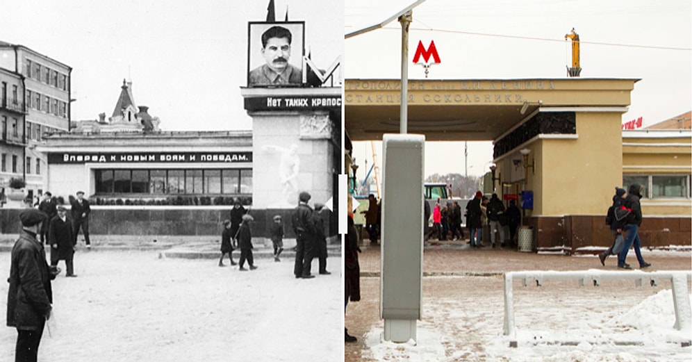 Осторожно, двери закрываются... 14 фото станций московского метро с разницей в 80 лет
