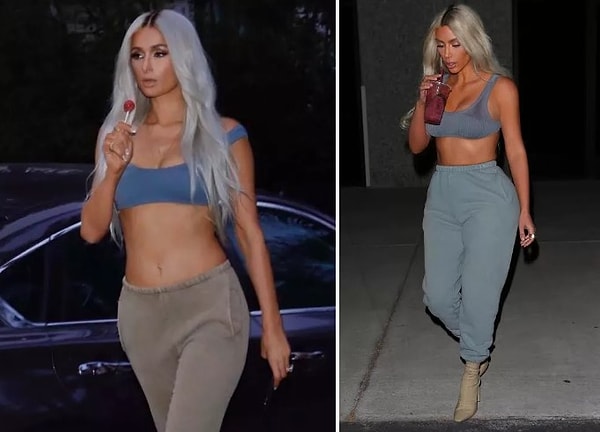 7. Не так уж и много отличий между Пэрис (слева) и настоящей Ким Кардашян (справа)