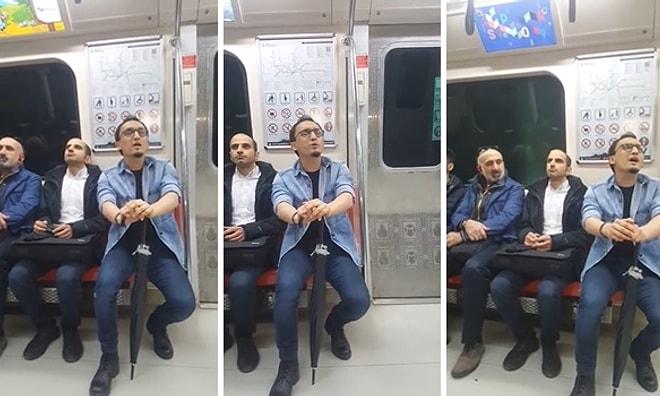 Metroda Muhteşem Bir Performans: 'Drama Köprüsü' Türküsü