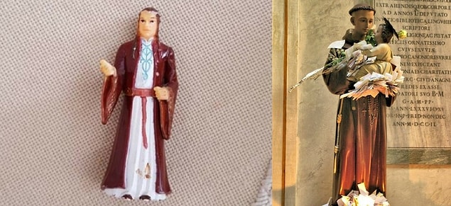 3. Brezilyalı yaşlı bir kadının yıllar boyunca dua ettiği Aziz Antoni biblosunun aslında Yüzüklerin Efendisi’nden Lord Elrond figürü olduğu ortaya çıktı.