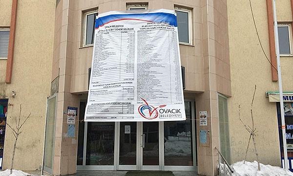 Türkiye'nin tek Komünist Partili belediyesi olan Ovacık Belediyesi, 3 yıldır belediyenin gelir gider tablosunu halka duyurmak için yaptığı uygulamayı bu yıl da sürdürdü.