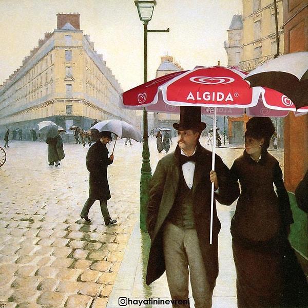 10. "Paris Street Rainy Day" by Gustave Caillebotte