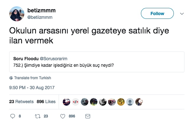 9. Yaşandıysa komik.