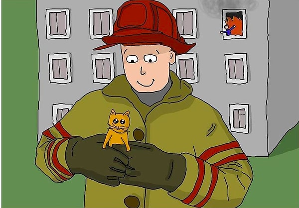 5. "Нарисуй сентиментального пожарного"