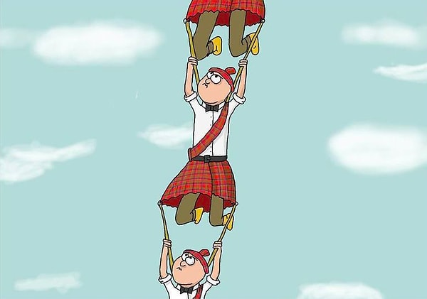 10. "Нарисуй парашютистов из Шотландии"