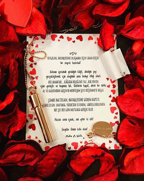 Sevgililer Gününe özel olarak tasarlanan kutusu ve zarif görünümüyle benzersiz bir hediyeye dönüşen Dilek Kolyeleri, sevgiliniz için 14 Şubat’ı unutulmaz kılacak!