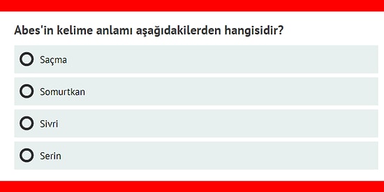 Bu Kelime Testini Çözenlerin %70'i Son Soruyu Göremiyor!