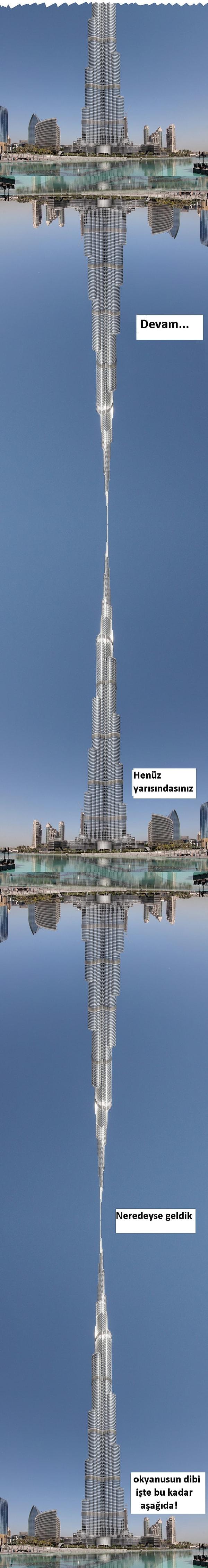 4. Bu da dünyanın en uzun binası olan, 160 katlık  Burj Khalifa'nın tam 4.5 katı demek.
