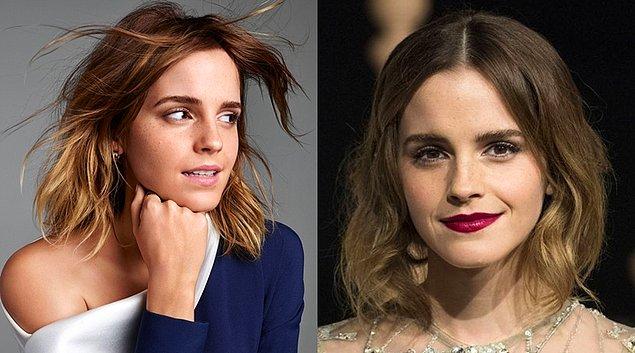Küt kesimli saçlarıyla birleşen bu muhteşem ve doğal balyajı Emma Watson'a çarpıcı bir görünüm kazandırmış.