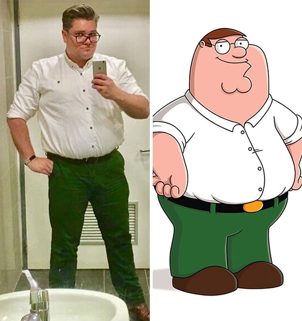 18. Family Guy'ı da unutmadık elbette. Karşınızda Peter Griffin! 😂