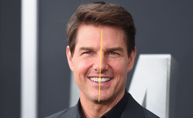 11. Tom Cruise'un yüzünün tam ortası sağ ön dişine denk geliyor. 😄