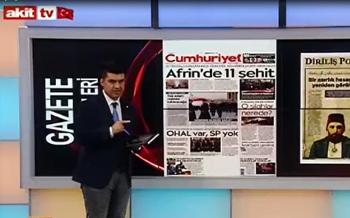 Akit TV Sunucusundan Cumhuriyet Gazetesine Tehdit: 'Sizin Gibileri Katletmek Mübahtır'