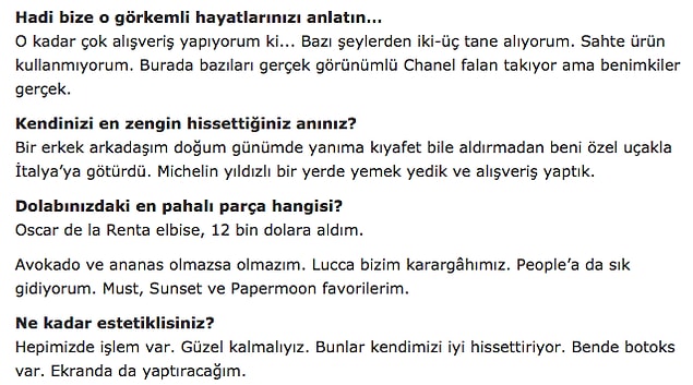 Verdiği röportajın bir kısmı...