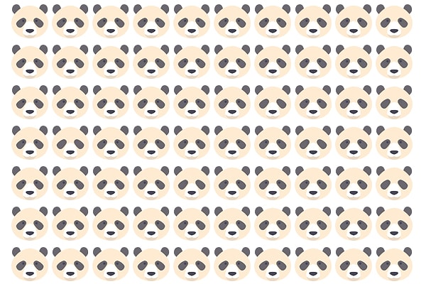 1. Начнем! Сколько панд на рисунке с закрытыми глазами?