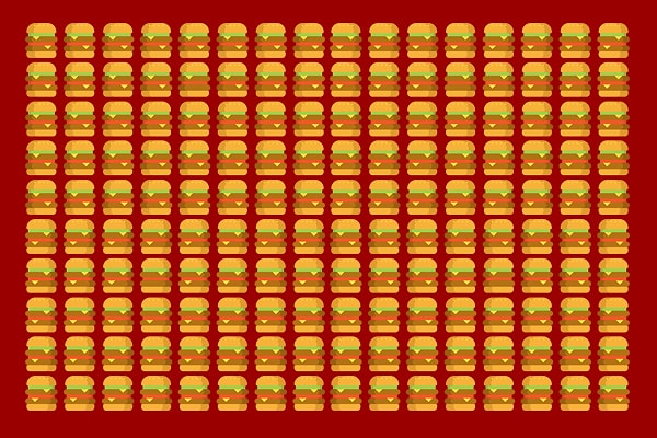 7. А сколько на картинке бургеров с одним сыром?