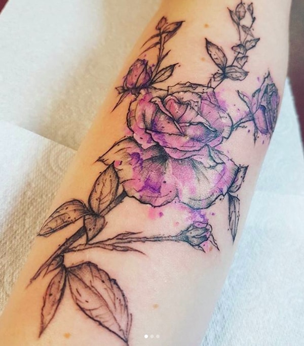 5. Акварельный рисунок и прекрасные розовые оттенки!