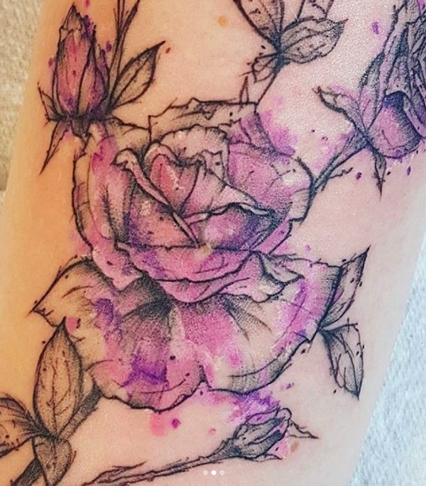 5. Акварельный рисунок и прекрасные розовые оттенки!