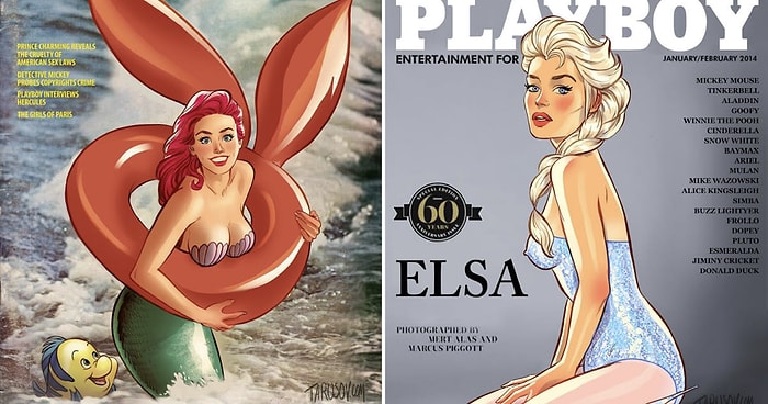 Мультики для взрослых: Если бы принцессы Диснея оказались на обложке Playboy