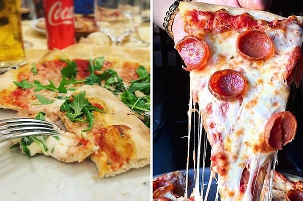 8. Резать пиццу ножом и вилкой vs. есть руками