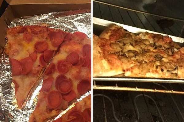 9. Разогревать остатки пиццы vs. есть их холодными