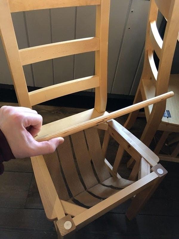 6. Kayak merkezindeki bir sandalye! Kaskınızı ve eldivenlerinizi koymanız için tasarlanmış