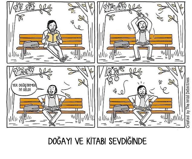 7. Tam bir keyif! Açık havada kitap okumak! 🌞