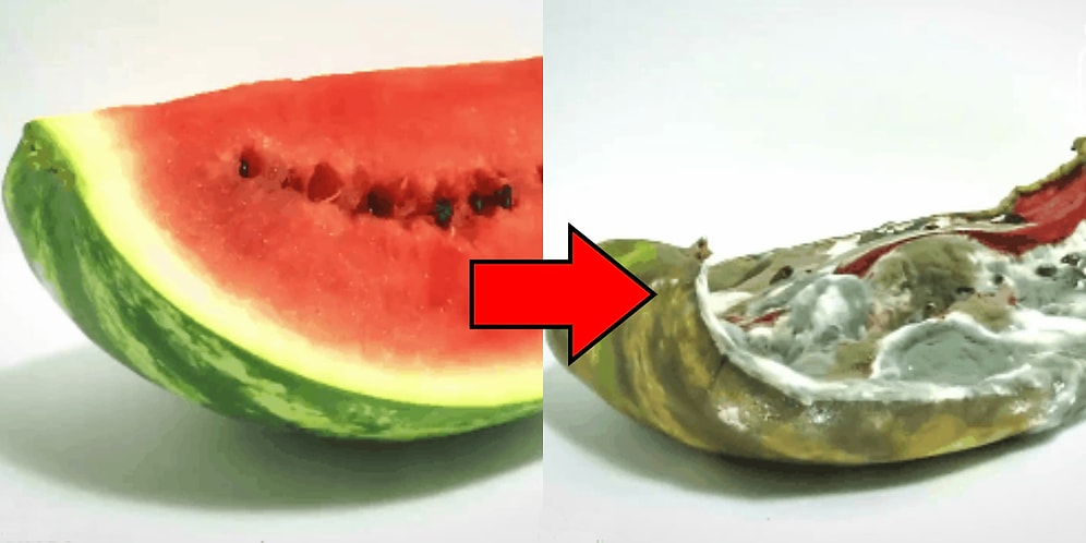 10 захватывающих гифок, показывающих процессы увядания продуктов