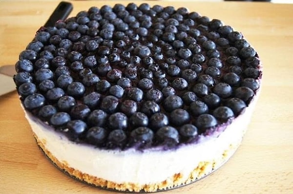 7. Идеальный черничный чизкейк...