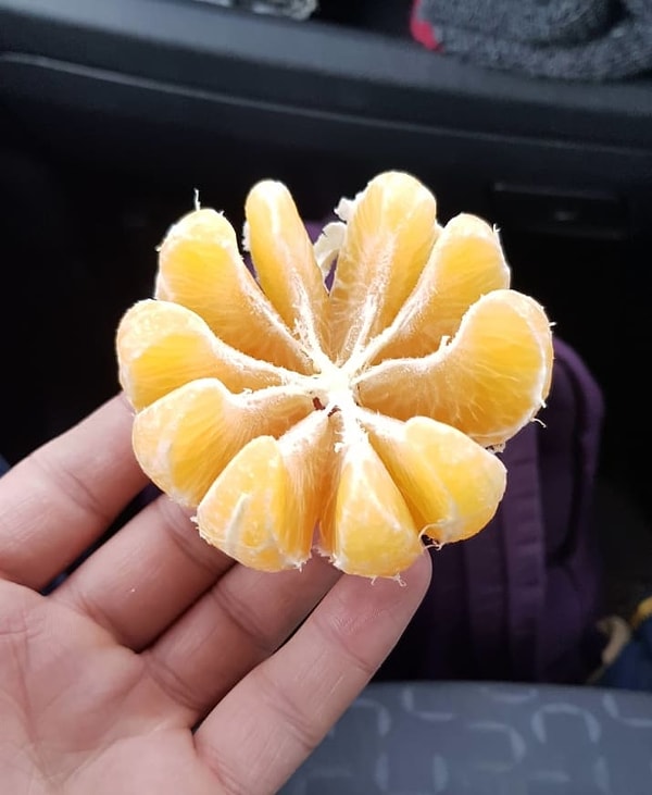 1. Мандаринка, похожая на цветок...