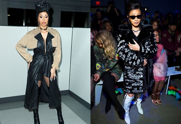 10. Одна из самых интересных знаменитостей, принявших участие в Неделе моды - Cardi B. Известная певица благодаря своему смелому выбору была в центре внимания.