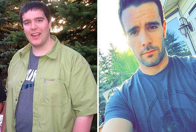 16. "Şu an 25 yaşındayım. Bugüne kadar 55 kilo verdim ve kas yaptım."