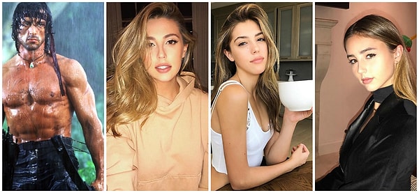 6. Сильвестр Сталлоне (71 год) и его дочери Софи (22 года), Систин (20 лет) и Скарлетт (16 лет)