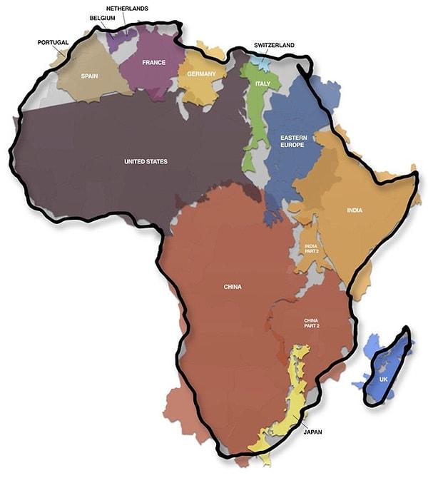2. Afrika çok ama çok büyük!