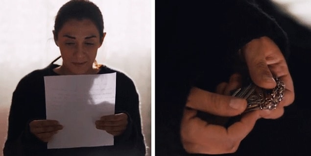 Yas tutan Sadiş yatağında bir mektup buldu. Vartolu ona ölmeden önce küçük bir hediye bırakmış.